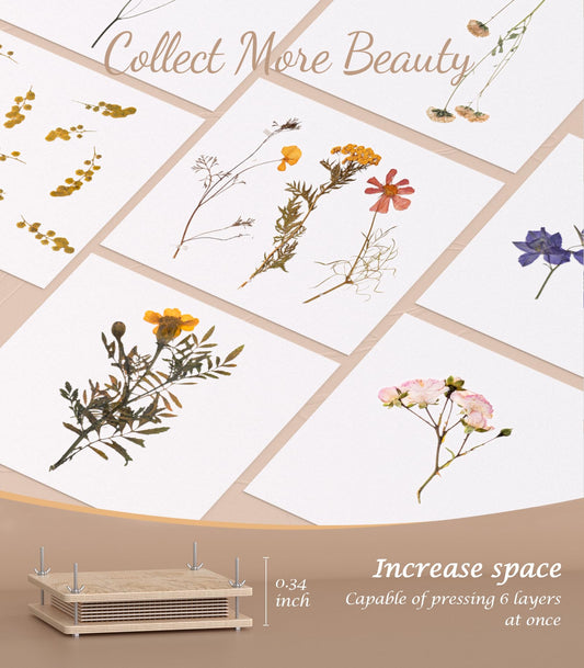 Wakhow flower press with ten tiers for multiple blooms