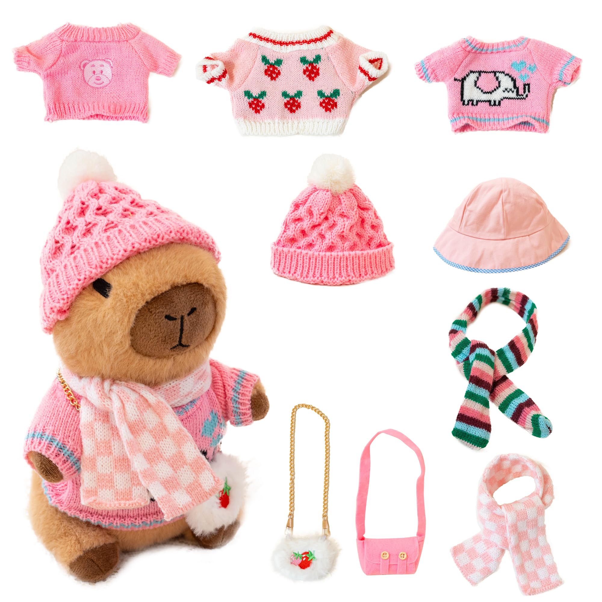 WAKSUN capybara plush front view; hug-ready softness for kids.