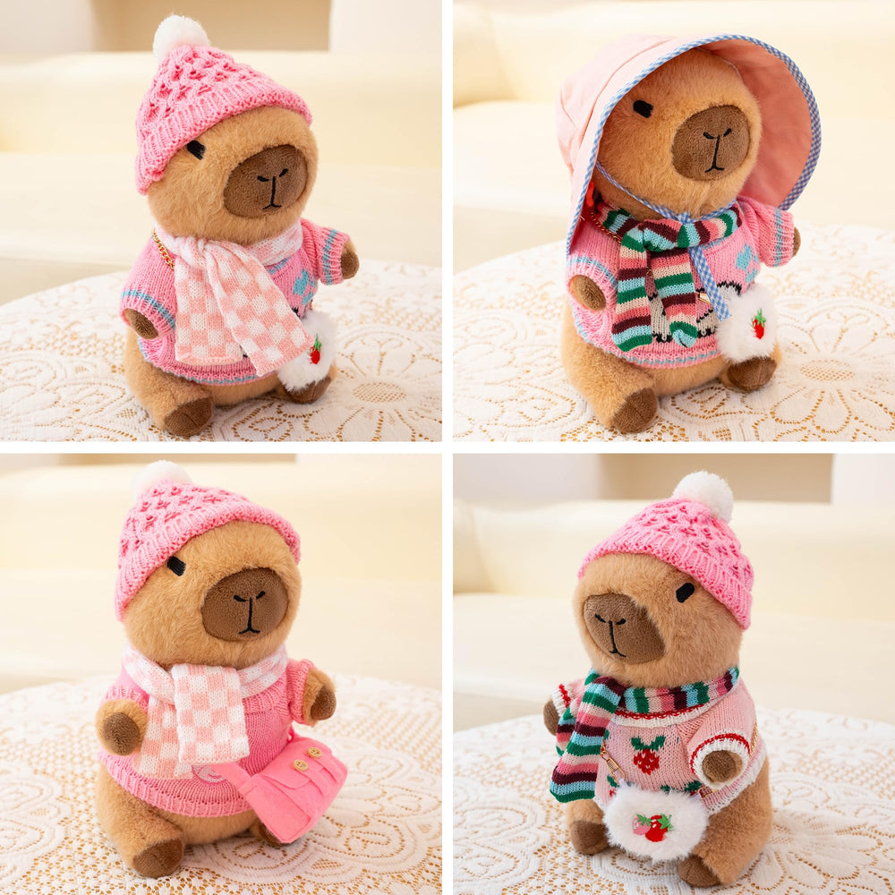 WAKSUN capybara plush with dress-up outfits; sparks imaginative play.