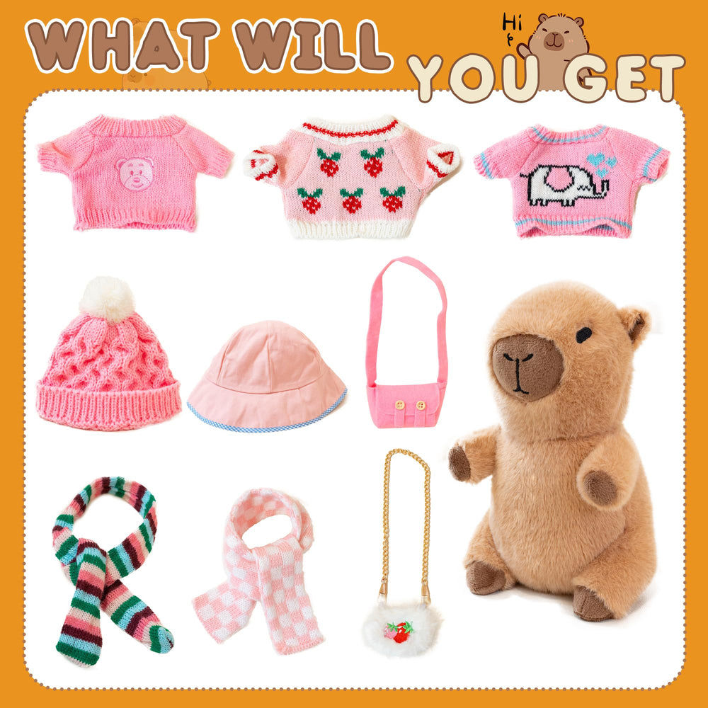 WAKSUN capybara plush hats and bags; add cute costume details.