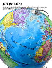 Waldauge HD printed map globe with clear geographic details