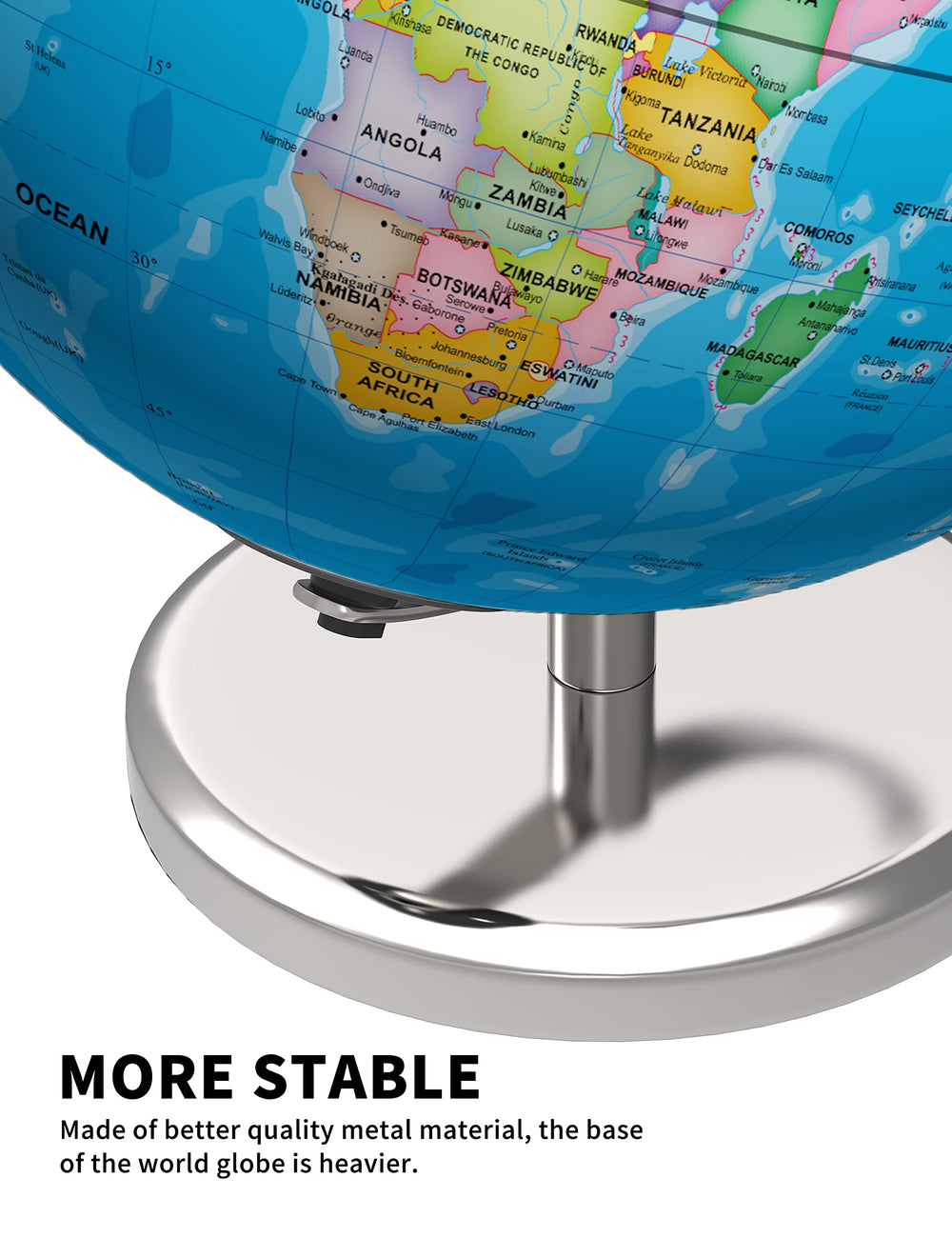 Waldauge interactive globe promotes exploration of borders, oceans, and cities