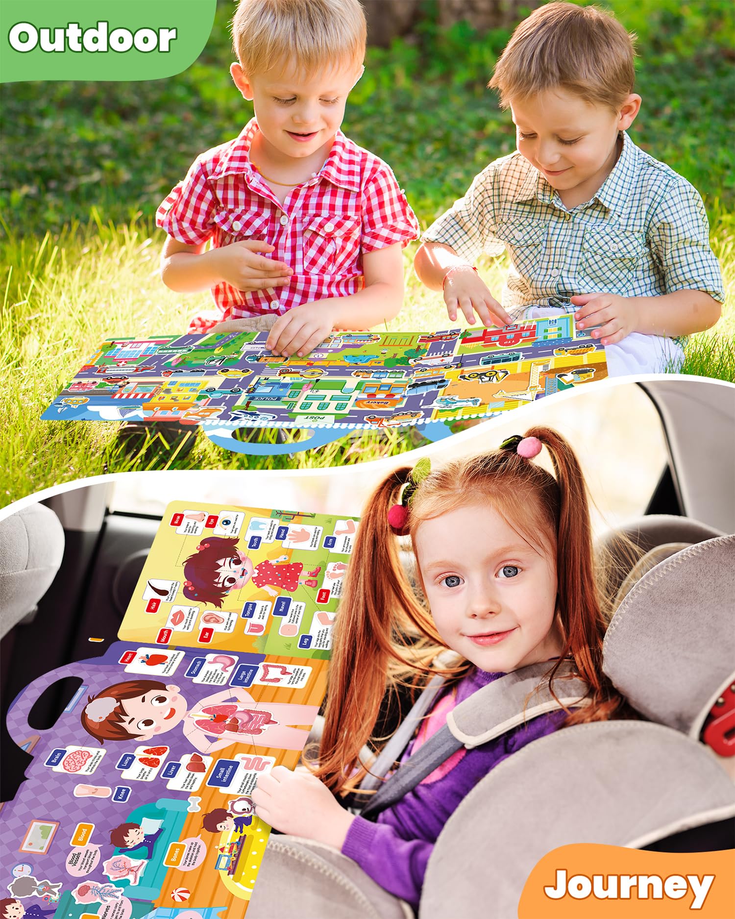 Walenced animal zoo sticker pages for imaginative play and early word learning