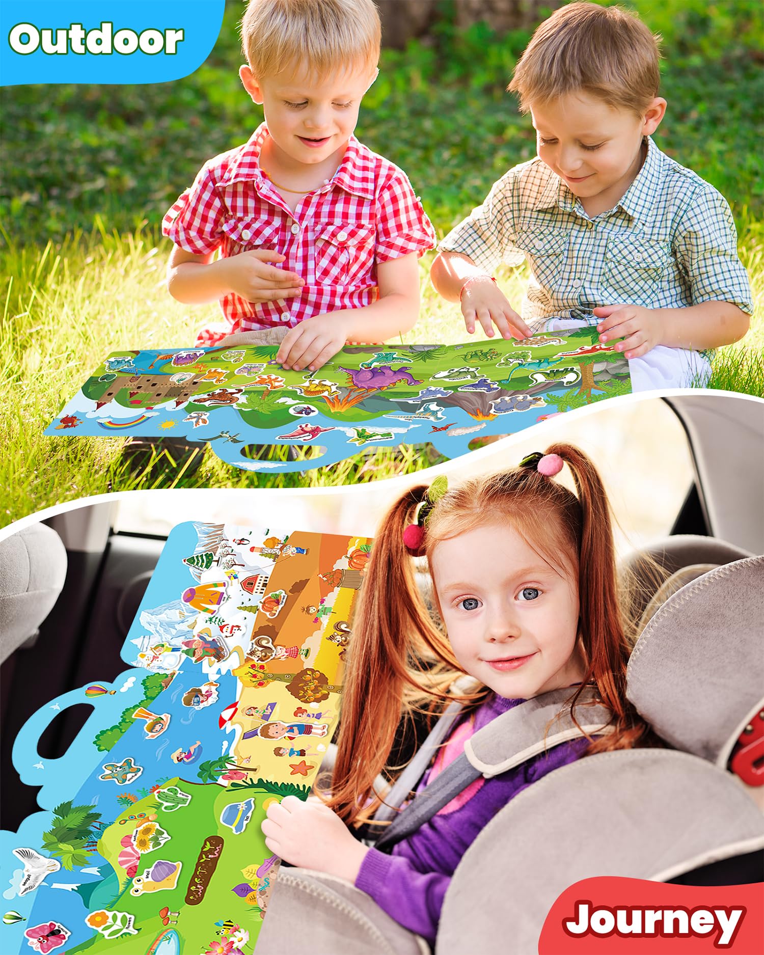 Walenced animal zoo sticker sheet offers bright, durable selection for repeated use.