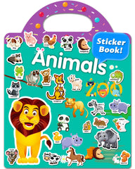 Walenced reusable sticker book with animal zoo theme for toddlers' creative play