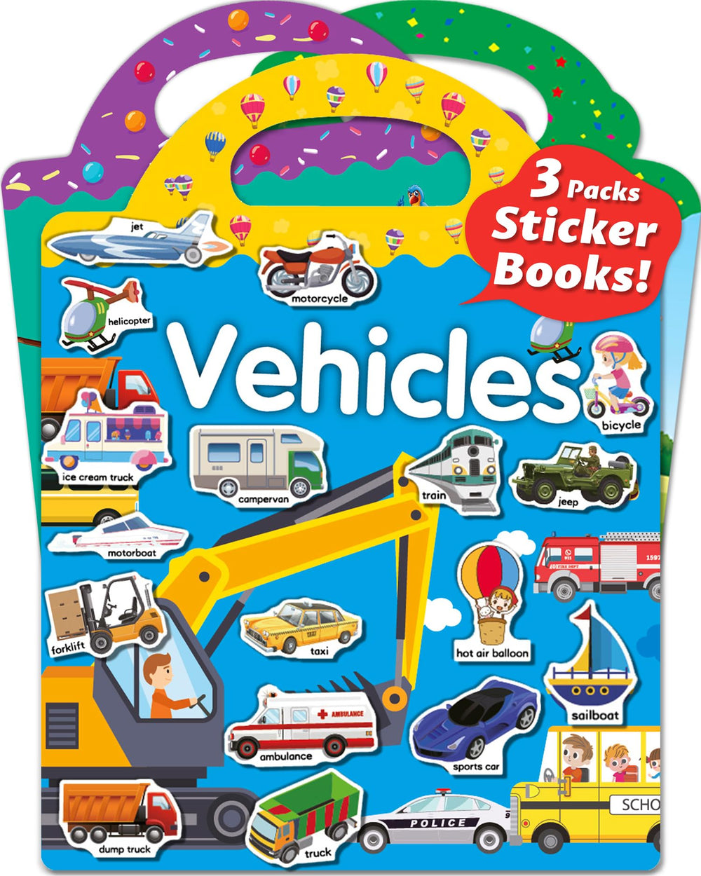 Walenced reusable sticker book with animal zoo stickers for imaginative play on the go.