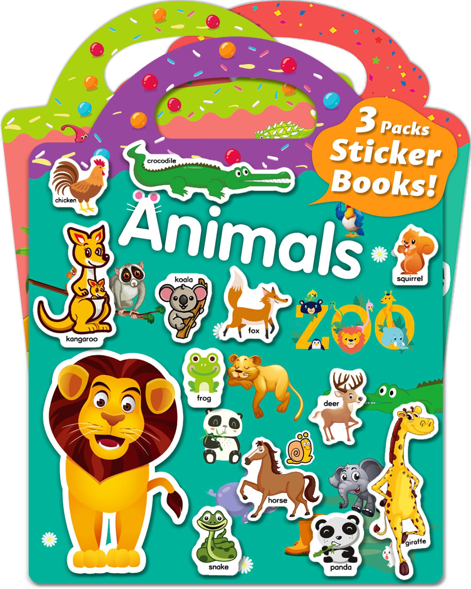 Walenced reusable sticker book for toddlers on the front cover, inviting creative play.
