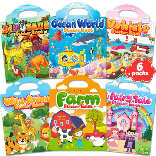 Walenced sticker book cover for toddlers with durable, reusable pages.