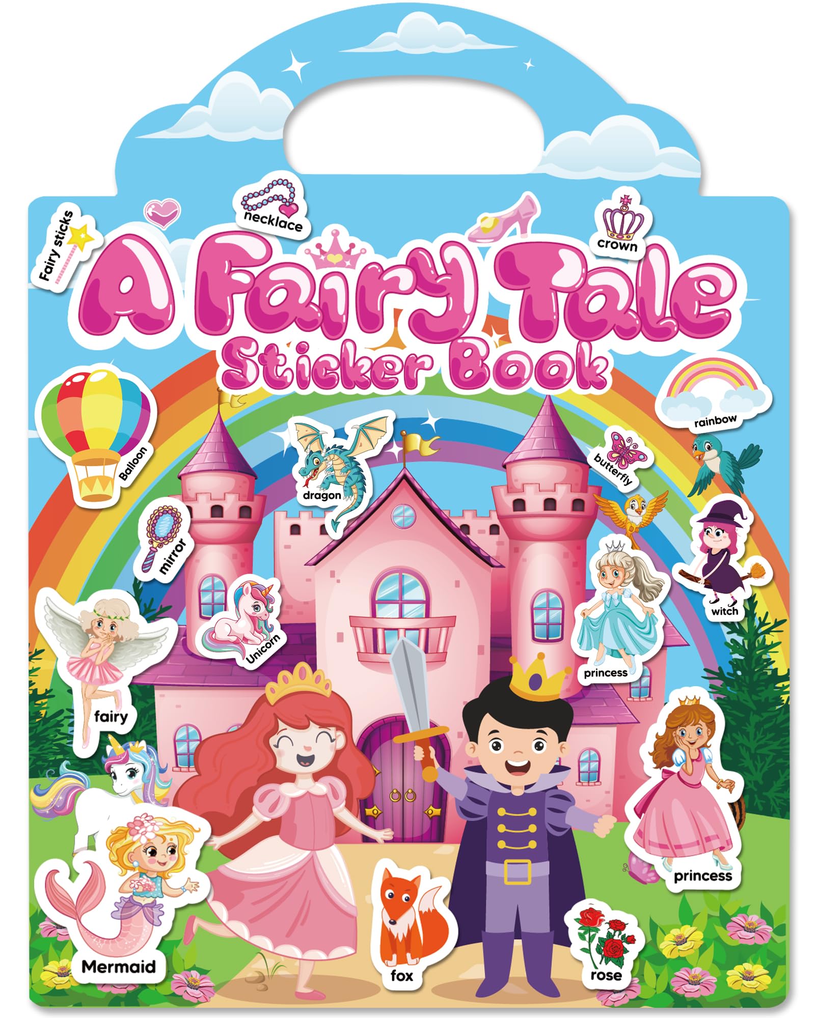 Walenced sticker book for toddlers with fairy cover, inviting imaginative play on the go.