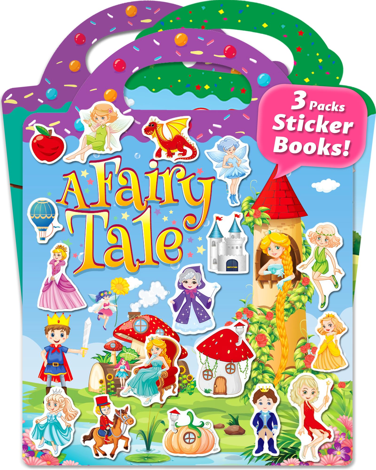 Walenced sticker book toddlers farm scene for imaginative play and word learning