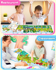 Walenced sticker book portable with handle for on the go fun