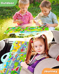 Walenced reusable sticker book handle demonstrates travel-friendly design for on-the-go fun.