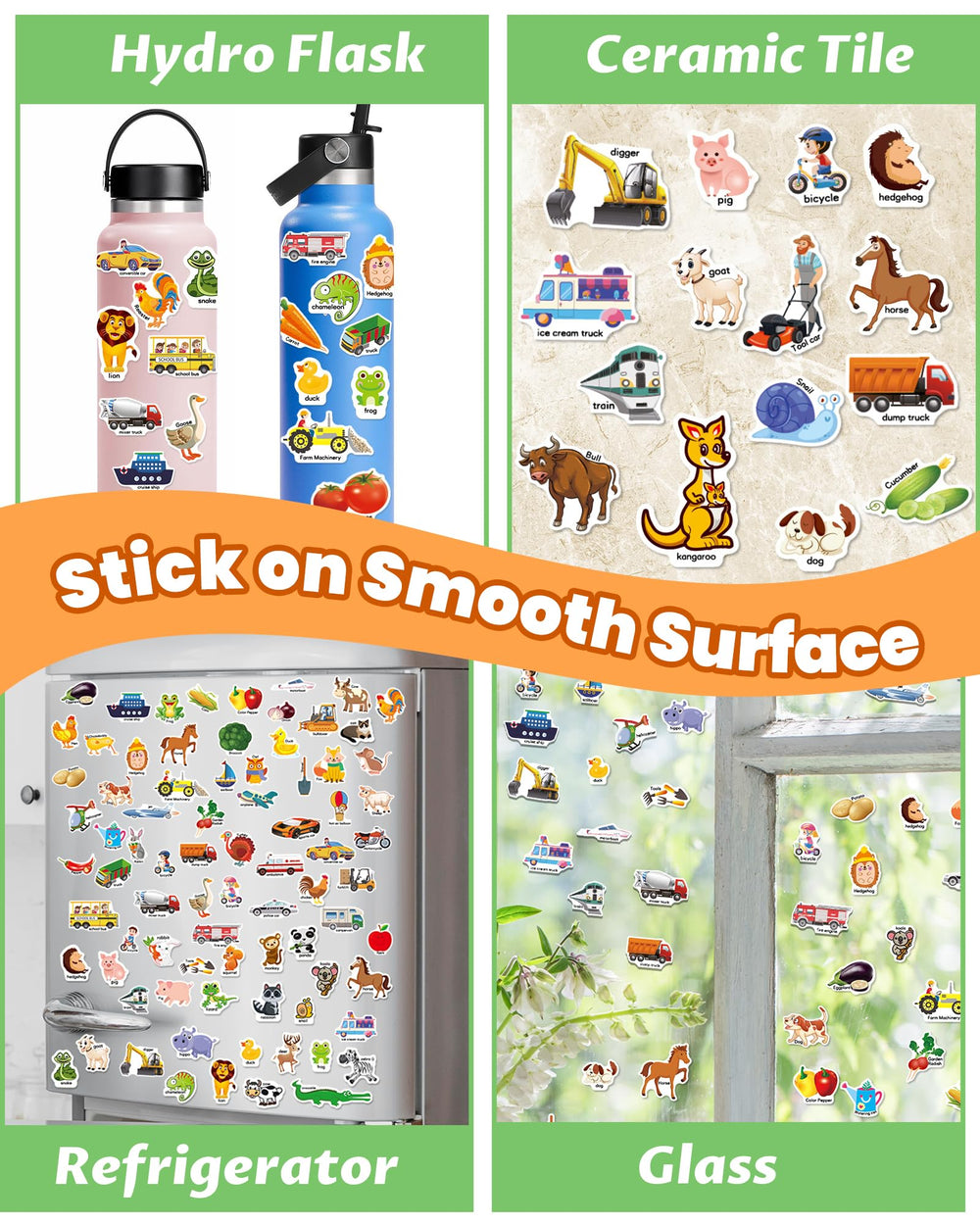 Walenced toddler sticker book with a portable handle for easy travel.