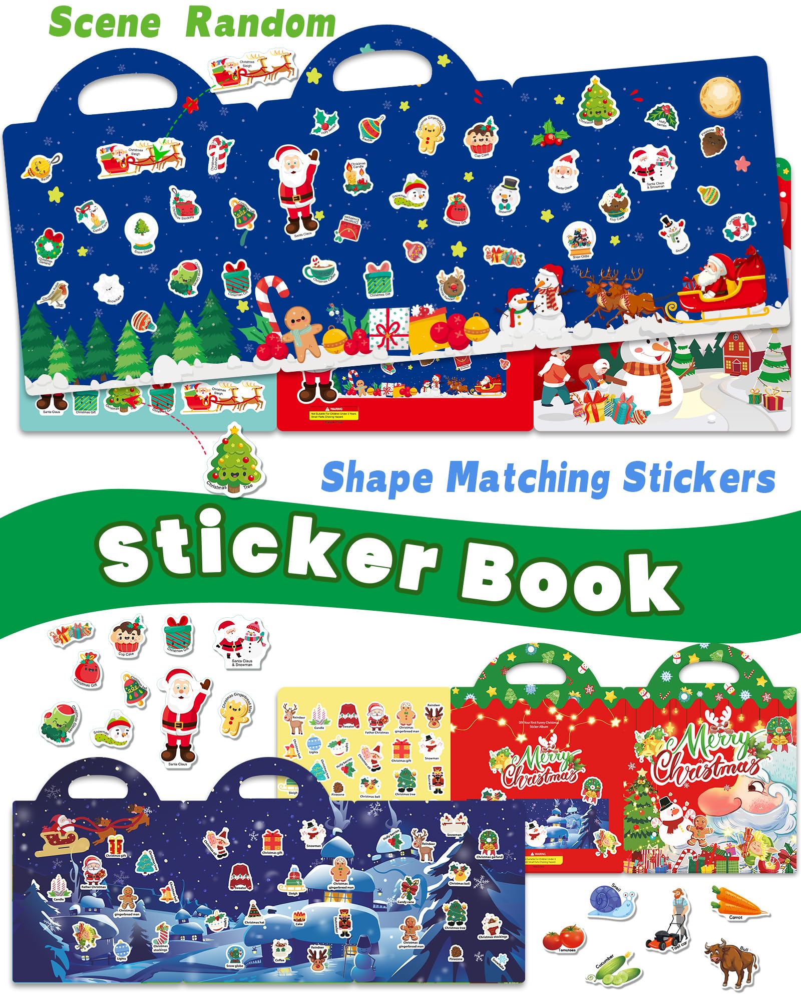 Walenced toddler sticker book with a handle for on-the-go fun.