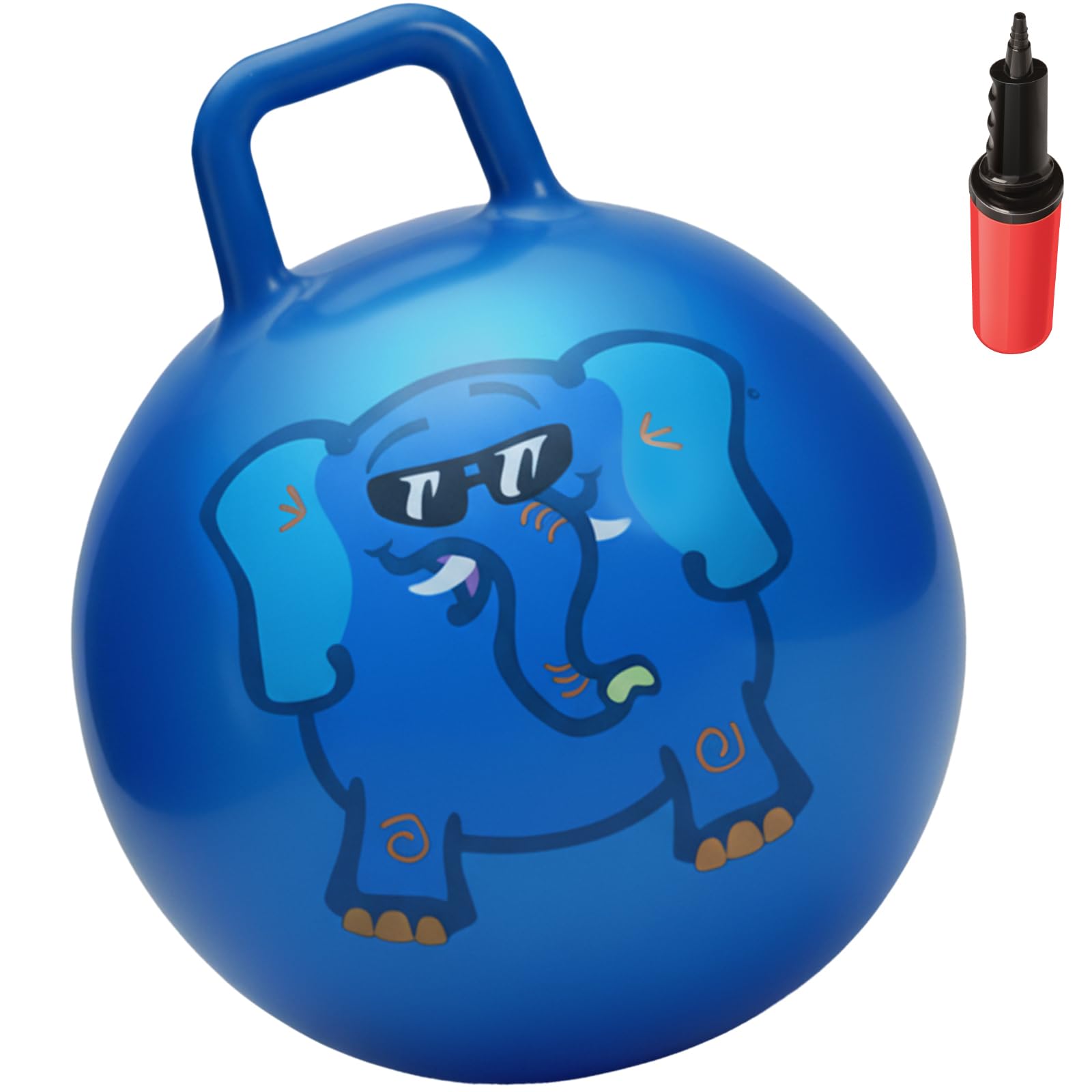 Waliki Hopper Ball blue 18in ready for active play and easy mounting.