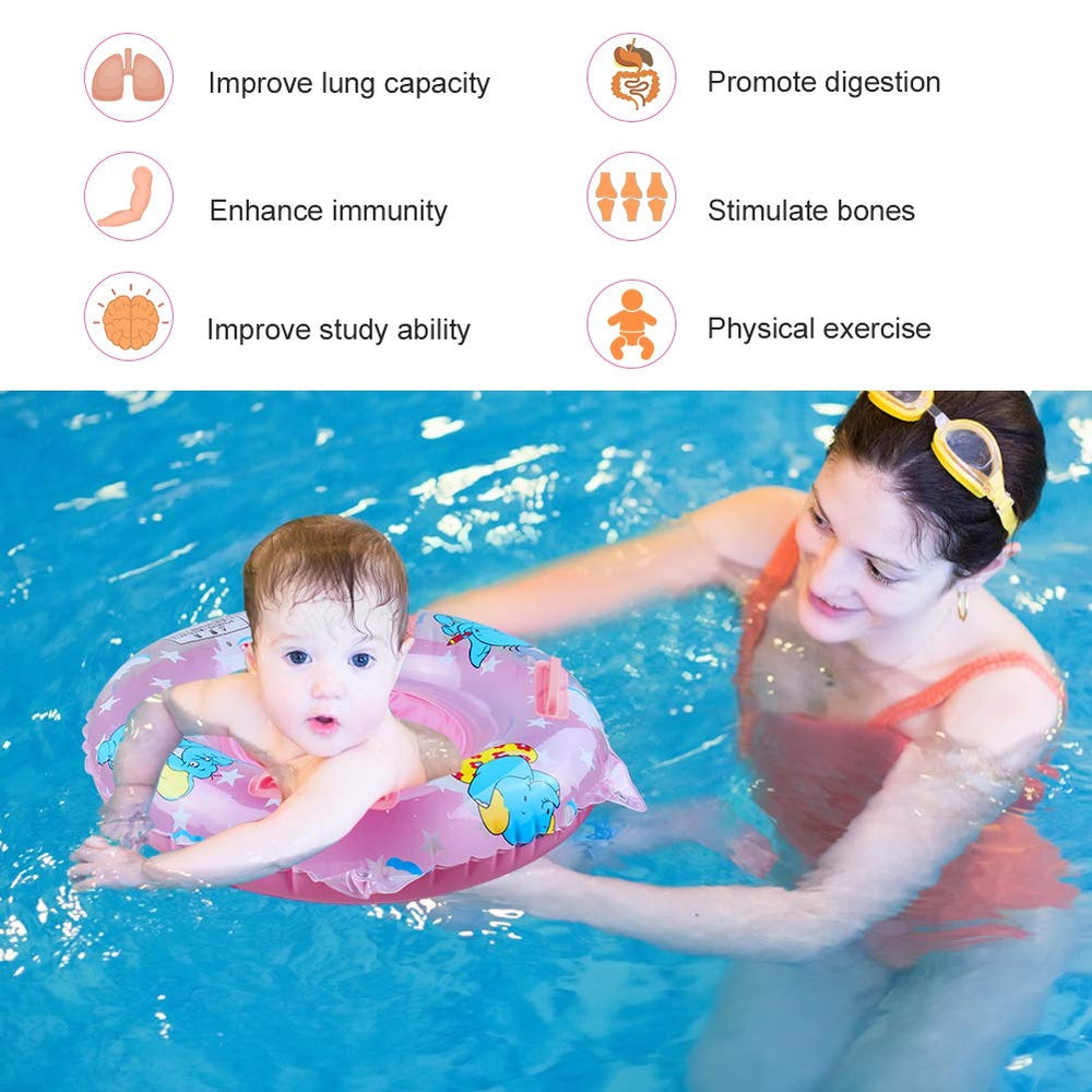 Walsai swimming ring seat with double handles for secure grip