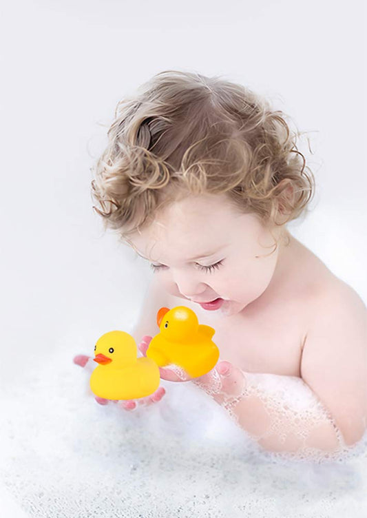 WAMSOLE 50 pack rubber ducks for bulk party favors and bath entertainment.