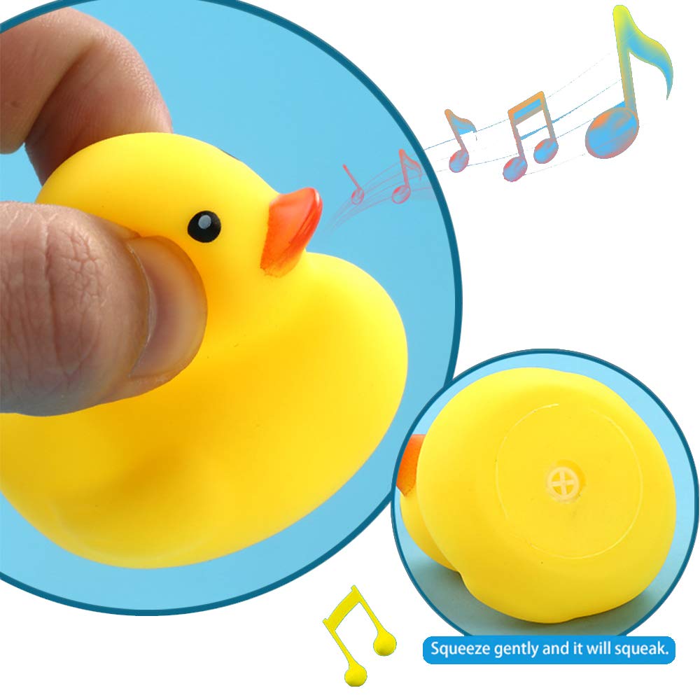 WAMSOLE yellow ducks with bright colors for easy toddler handling.