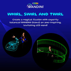 Wandini Glow assembled levitation staff shows full 24-inch length for performances.