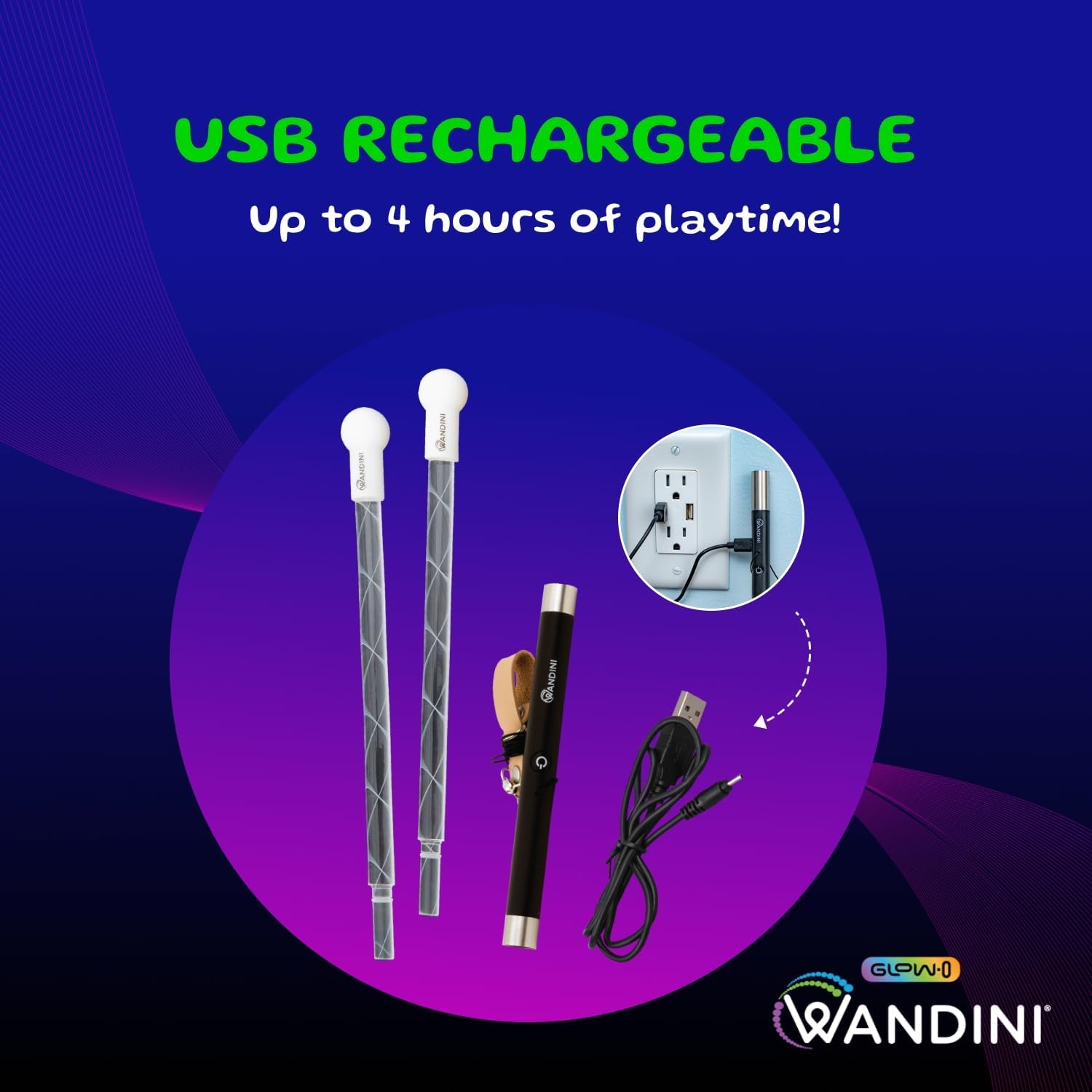 Wandini Glow bright LED light enhances stage effects during routines.
