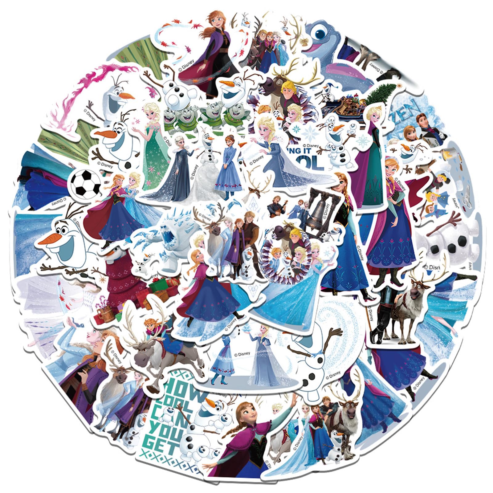 Wanhuatong cartoon characters stickers 50pcs durable for laptops and school gear.