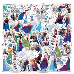 Wanhuatong cartoon frozen stickers waterproof for water bottles with vivid colors.