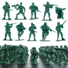 Wankko army men 100 toy soldiers green in a pile ready for pretend play and learning