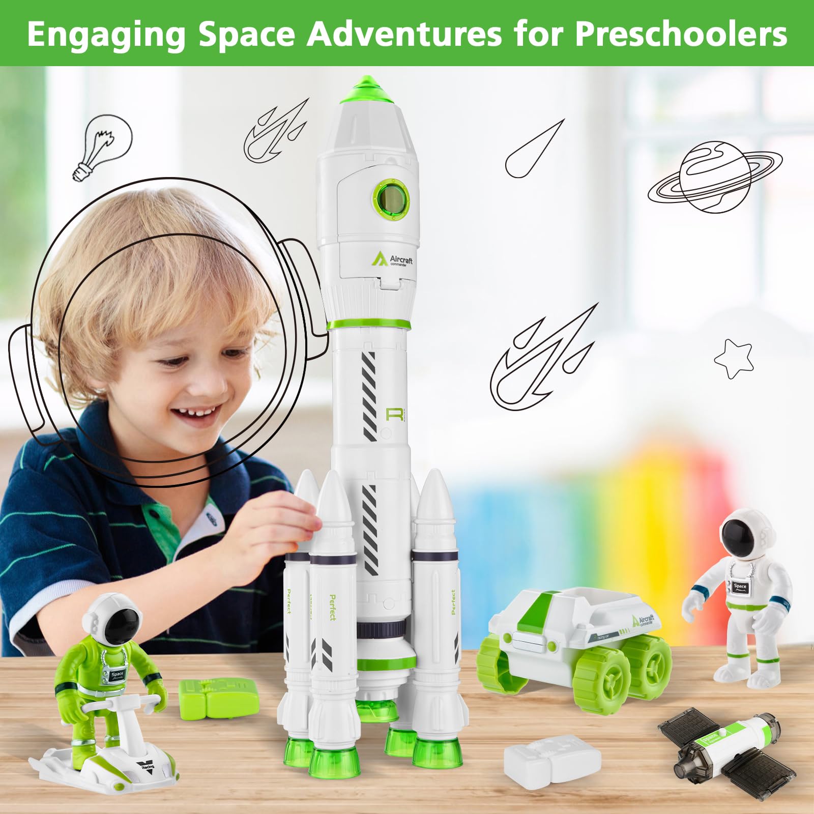 Wanonoo rocket mist launch showing safe engine-like effects for imaginative play.