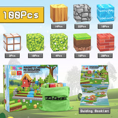 Wanplay 100pcs magnetic building blocks support creative construction and motor skills.