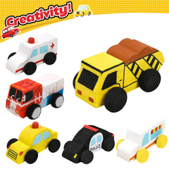WANTKA wooden cars brush set with easy grips for precise strokes