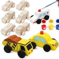 WANTKA wooden cars paint palette shows vibrant color options for creative designs
