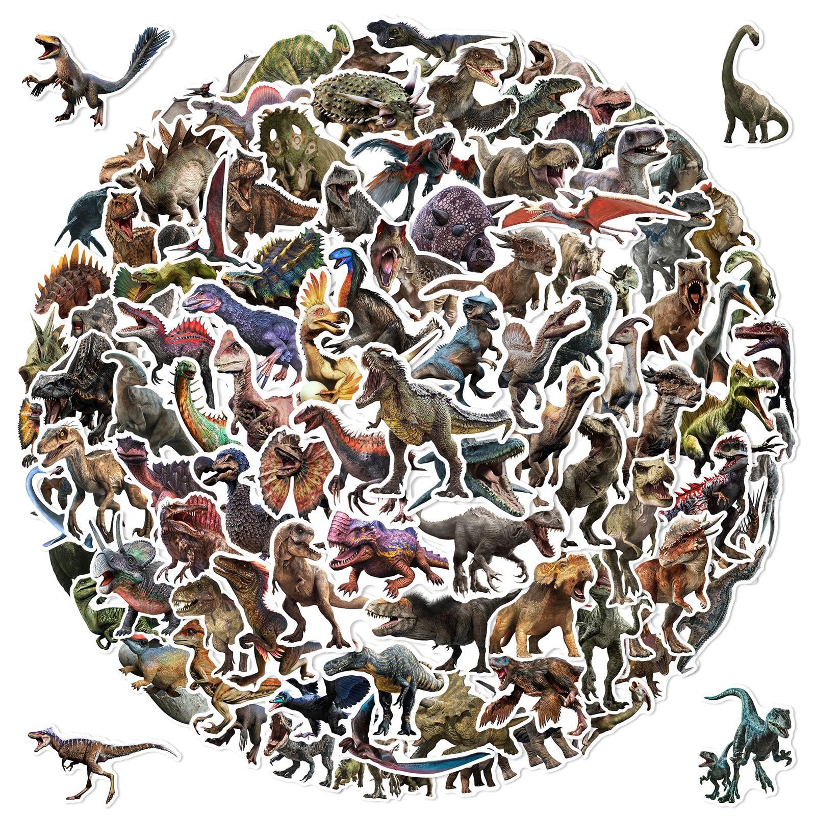 WANVAE Jurassic dinosaur stickers on a laptop for personalization and fun
