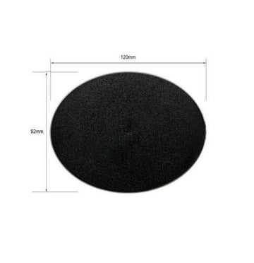 War Base West 120mm x 92mm oval base in diorama angle enhances display of a Riptide.