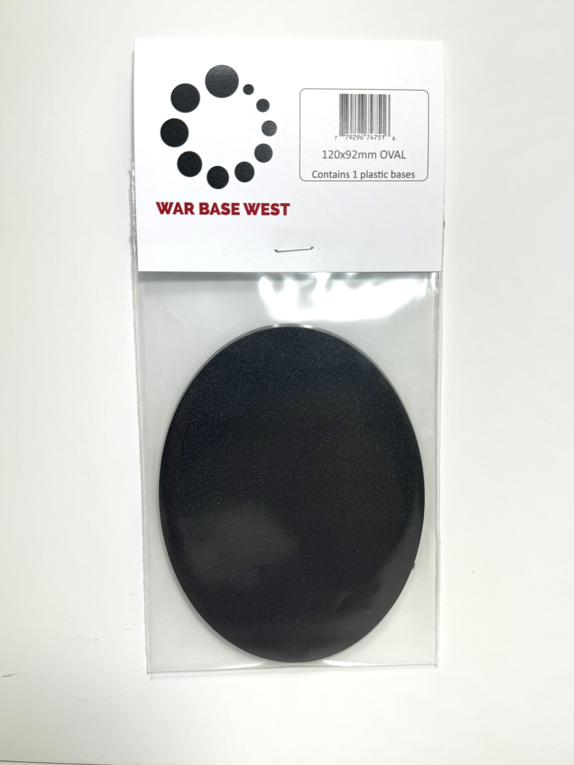 War Base West 120mm x 92mm oval base front view stabilizes Riptide for posing.