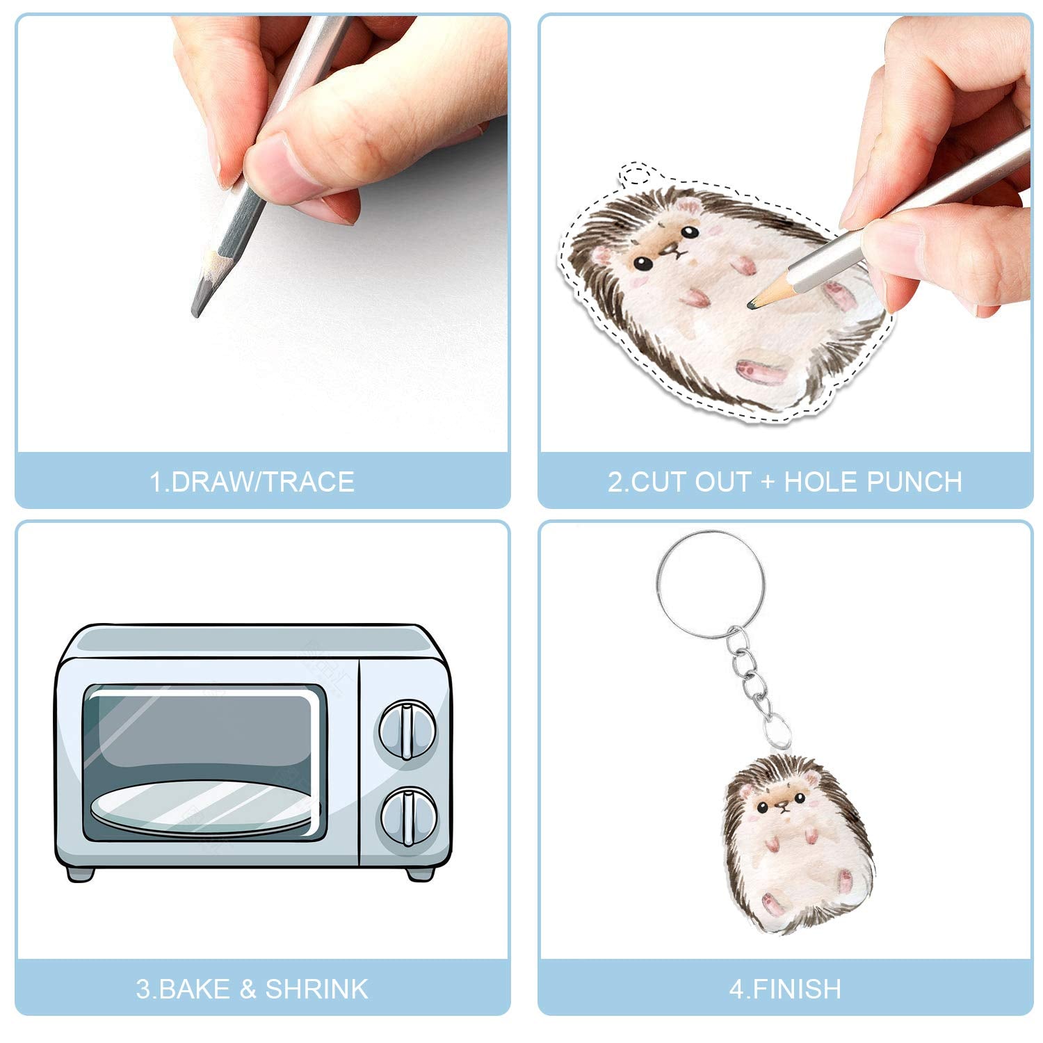 Warckon shrink sheets are easy to use in ovens for vibrant results.