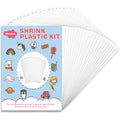 Warckon shrink plastic sheets with frosted and glossy sides for vibrant DIY jewelry and keychains