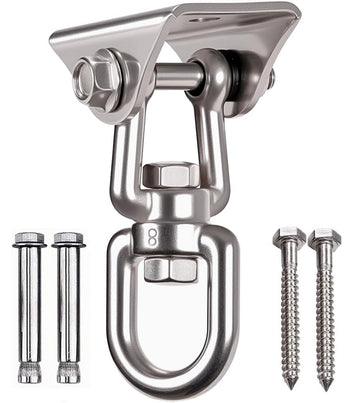 WAREMAID heavy-duty 360° swivel hanger in stainless steel for indoor or outdoor hanging.