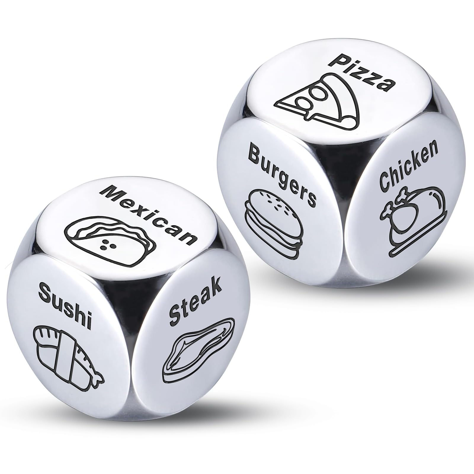 Wareon date night food dice in gift box for couples to decide meals playfully.