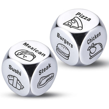 Wareon date night food dice in gift box for couples to decide meals playfully.