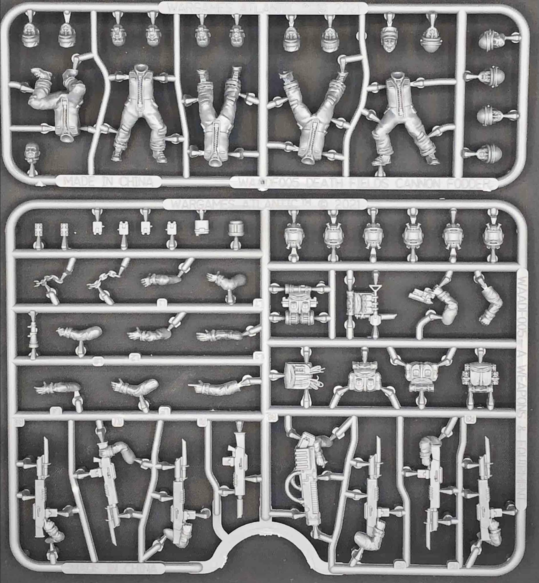 Wargames Atlantic Death Fields Cannon Fodder grenades and backpacks add battlefield detail.
