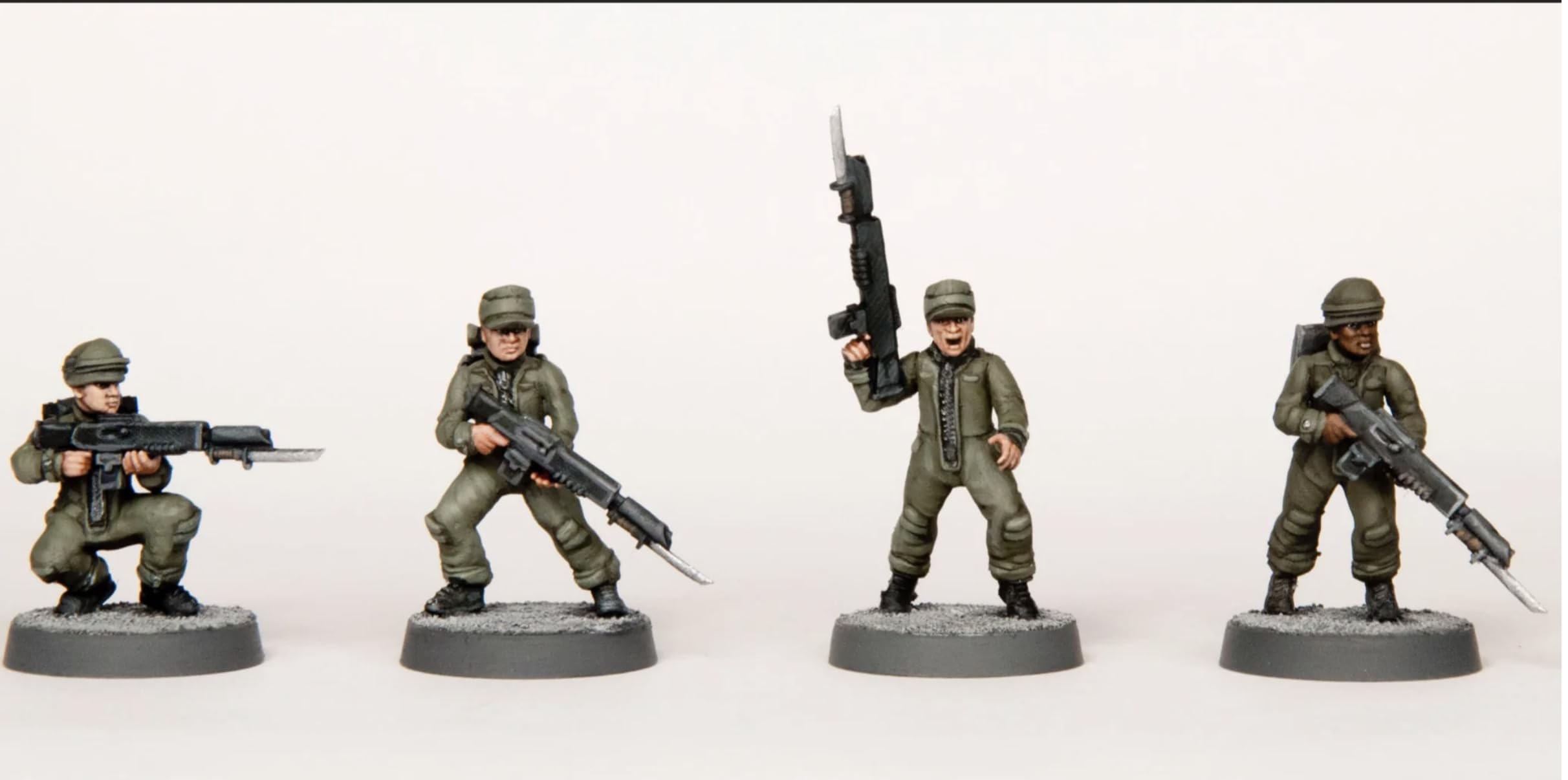 Wargames Atlantic Death Fields Cannon Fodder plastic troops adaptable for near-future militia.