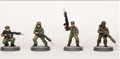Wargames Atlantic Death Fields Cannon Fodder plastic troops adaptable for near-future militia.