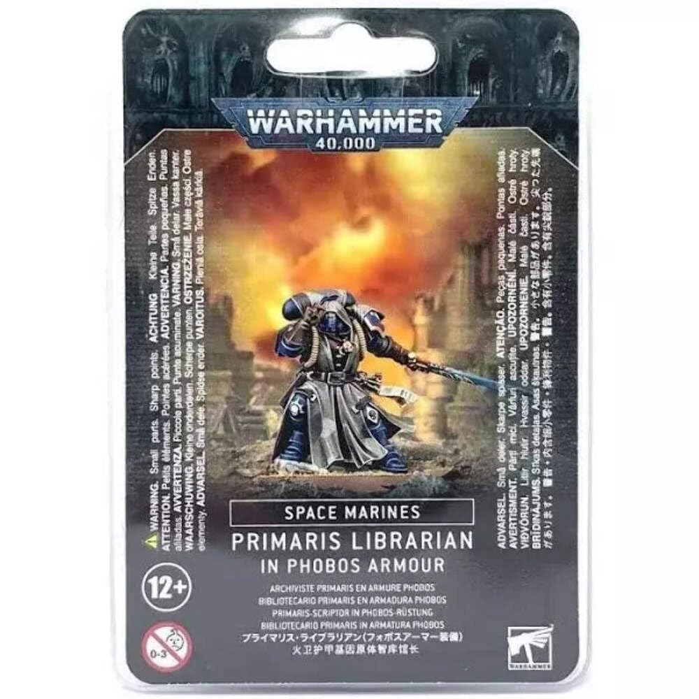 Warhammer 40K Primaris Librarian in Phobos Armour model ready for tabletop battles and display