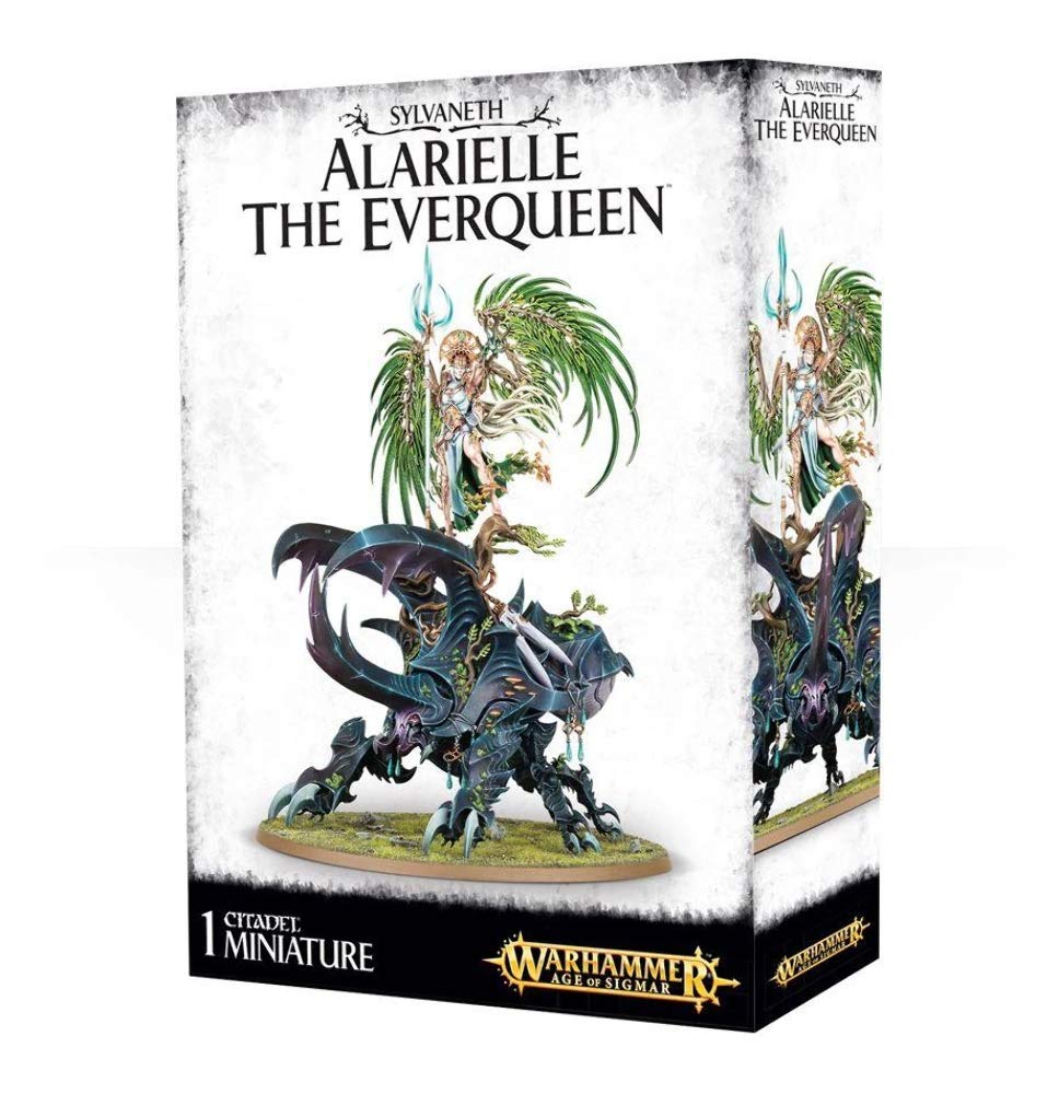 Alarielle the Ever Queen wielding Spear of Kurnoth for dramatic tabletop action
