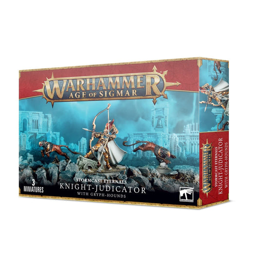Warhammer Age of Sigmar Knight-Judicator with Gryph-Hounds, Black variant, ideal centerpiece for dynamic tabletop battles