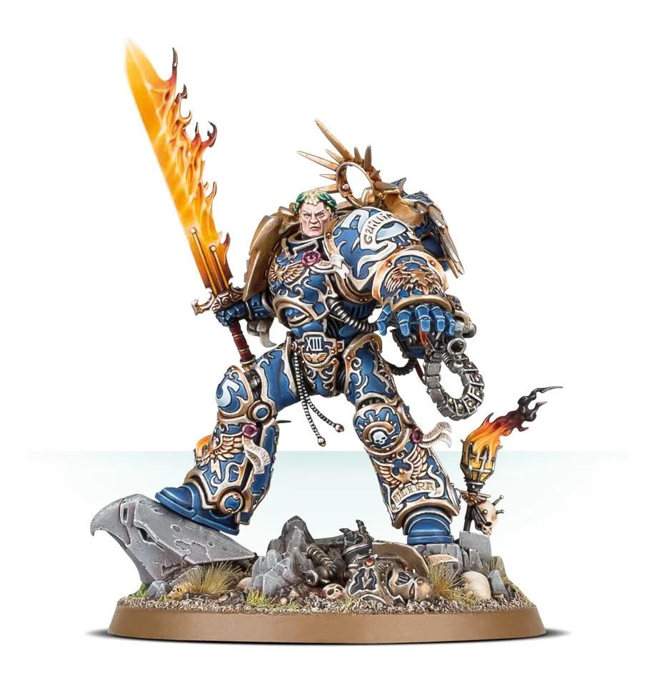 Warhammer Guilliman assembly parts for customizable pose.