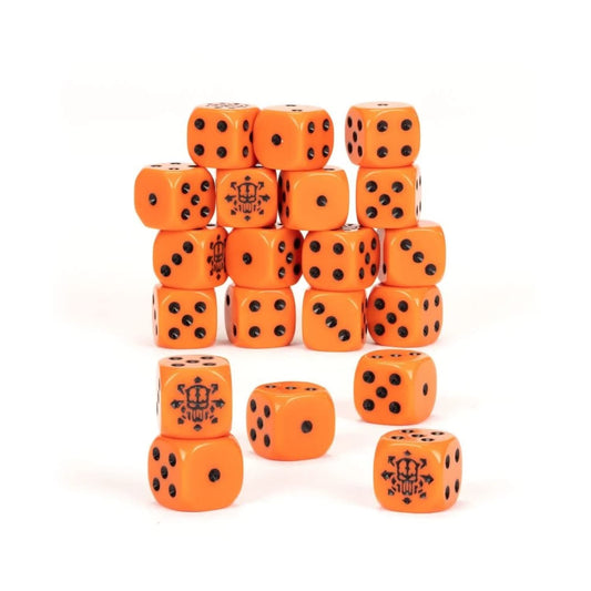 Warhammer Kill Team Legionaries dice helmet design on the 6 face for thematic flair during games.