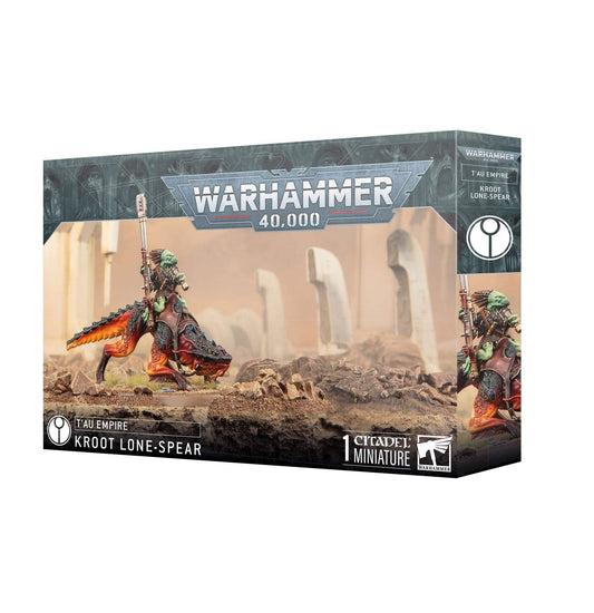 Warhammer Kroot Lone-Spear on Kalamandra, ideal for stealthy advances and dynamic board presence.
