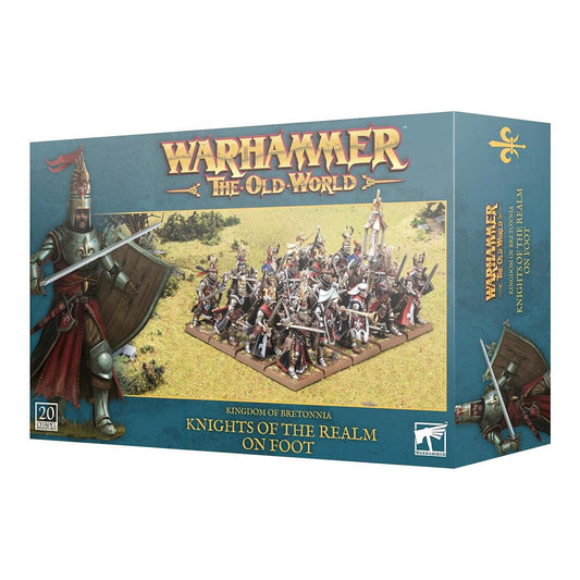 Warhammer Old World Knights of the Realm on Foot in black armor, ready for epic tabletop battles.