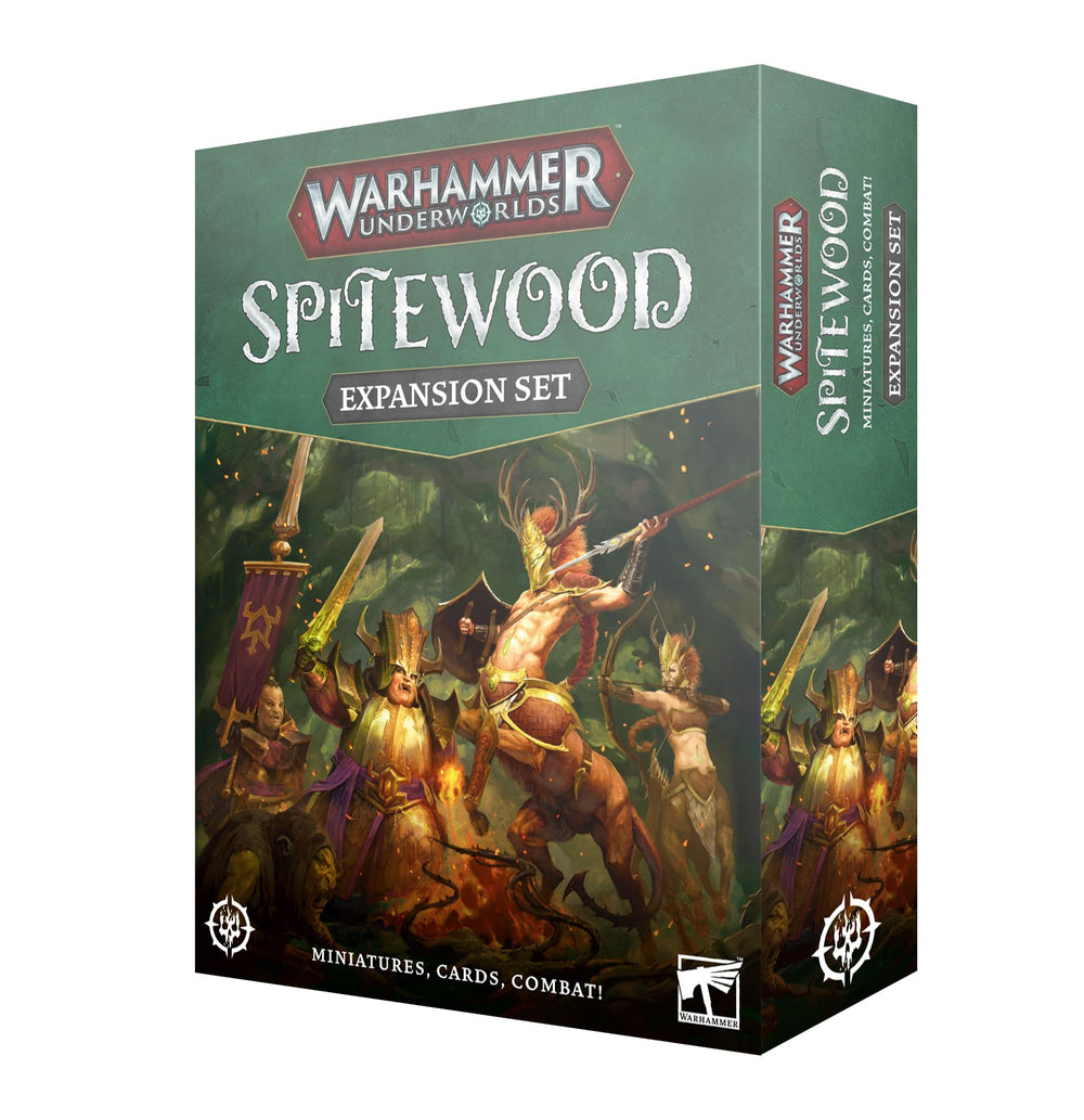 Warhammer Underworlds Spitewood expansion with push-fit miniatures for quick setup and strategic skirmishes.